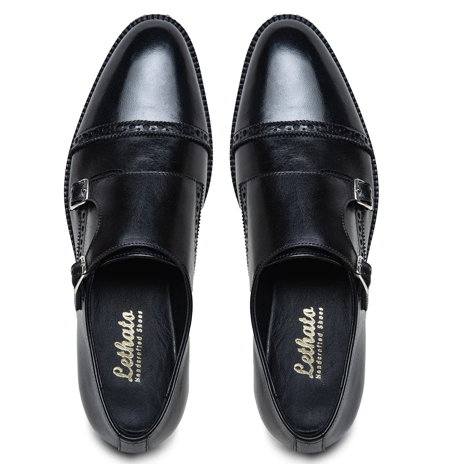 Captoe Double Monk Strap - Black