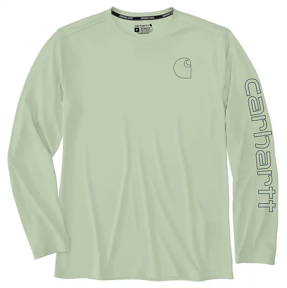 Carhartt Men's Force Sun Defender Lightweight Long-Sleeve Logo Graphic T-Shirt