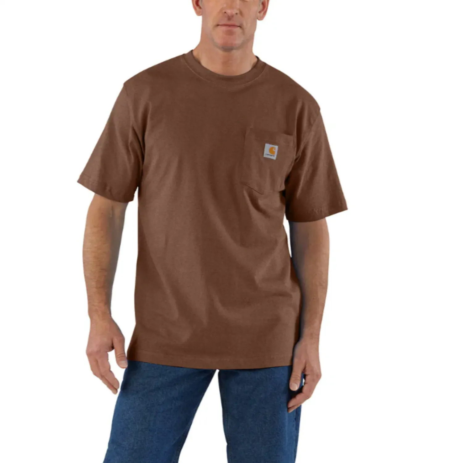 Carhartt Men's Short Sleeve Pocket T-Shirt_Mocha Heather