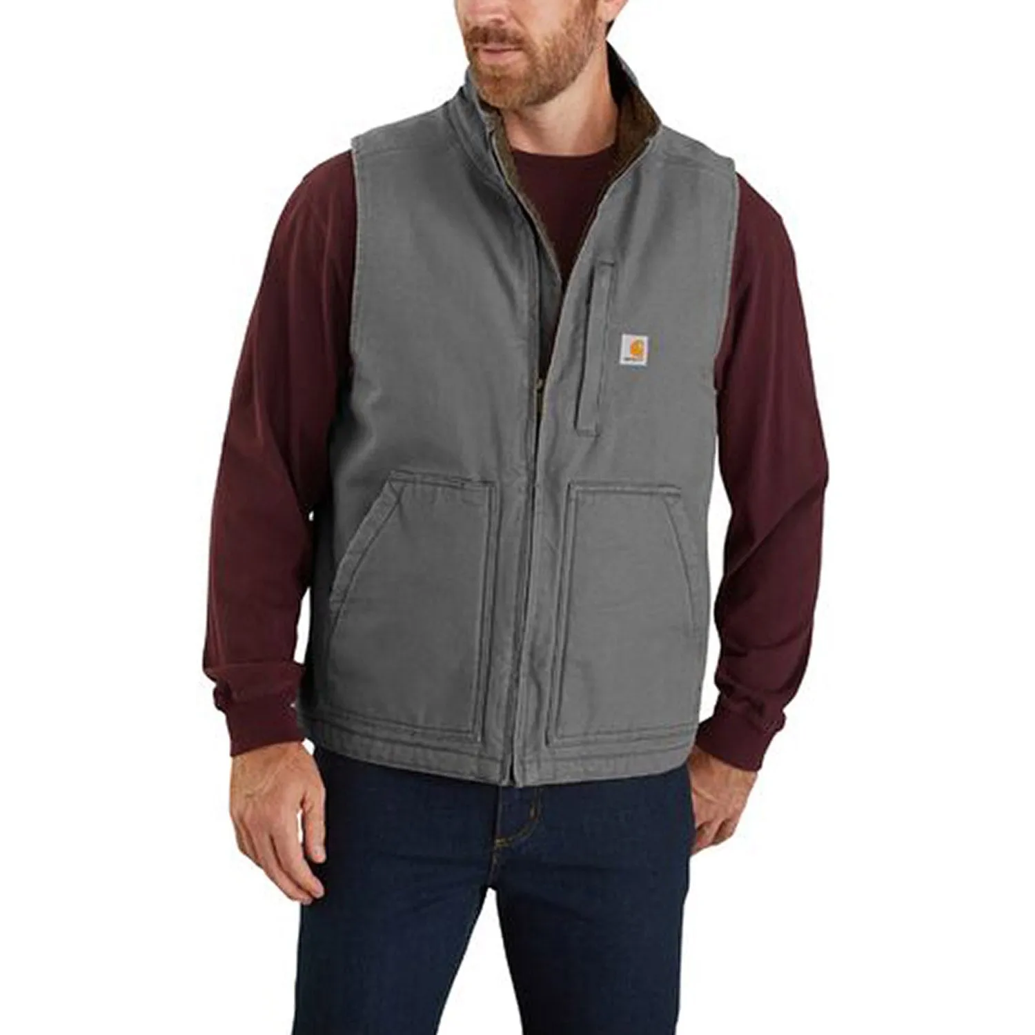 Carhartt Men's Washed Duck Mock Neck Vest