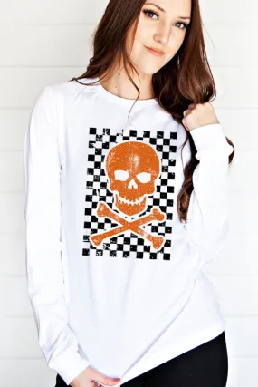 Checkered Skull 4876 Longsleeve