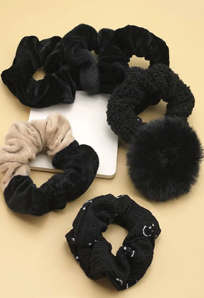 Clarissa Scrunchies-Black