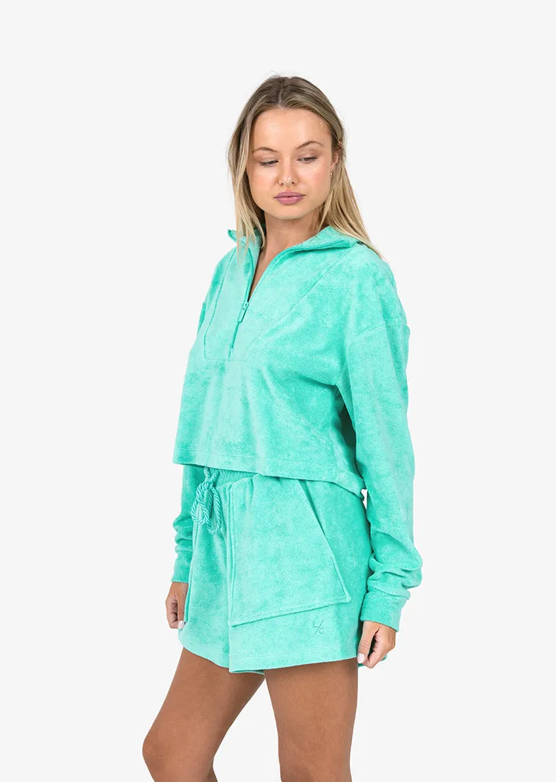 Club LC Terry Half Zip Mint