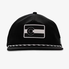 Colorado Flag Unstructured Flatbill Waterproof Snapback Hat