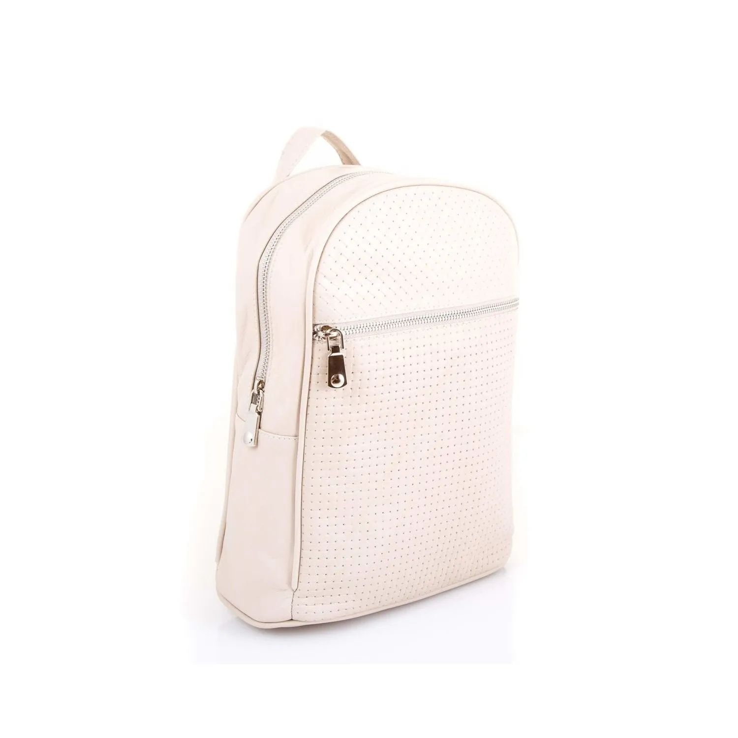 Compact Hot Stamped Unisex Leather Backpack