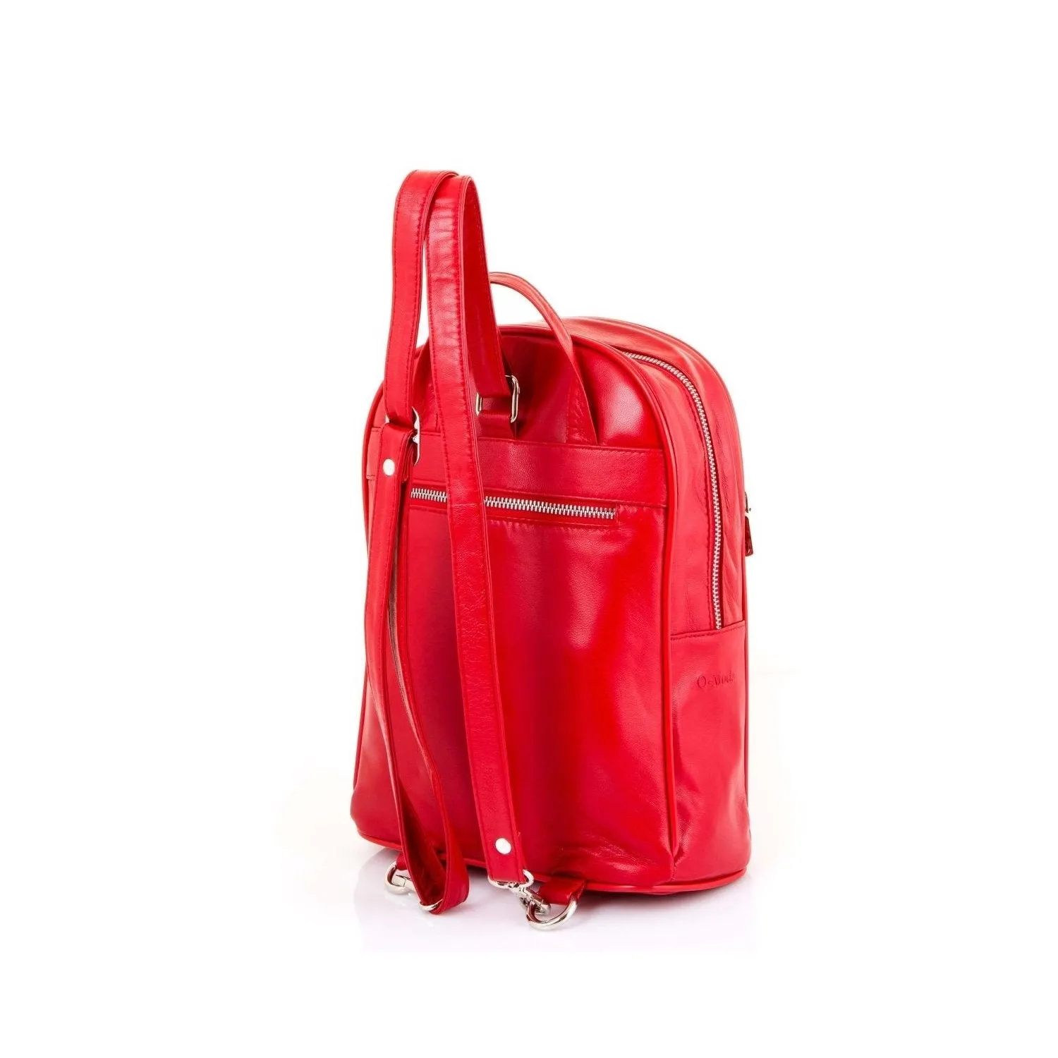 Compact Hot Stamped Unisex Leather Backpack