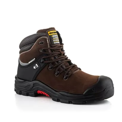 Composite Buckbootz Nubuckz S3S SC HRO FO LG WPA Safety Lace Boot - Stylish and Protective Composite Safety Lace Boot