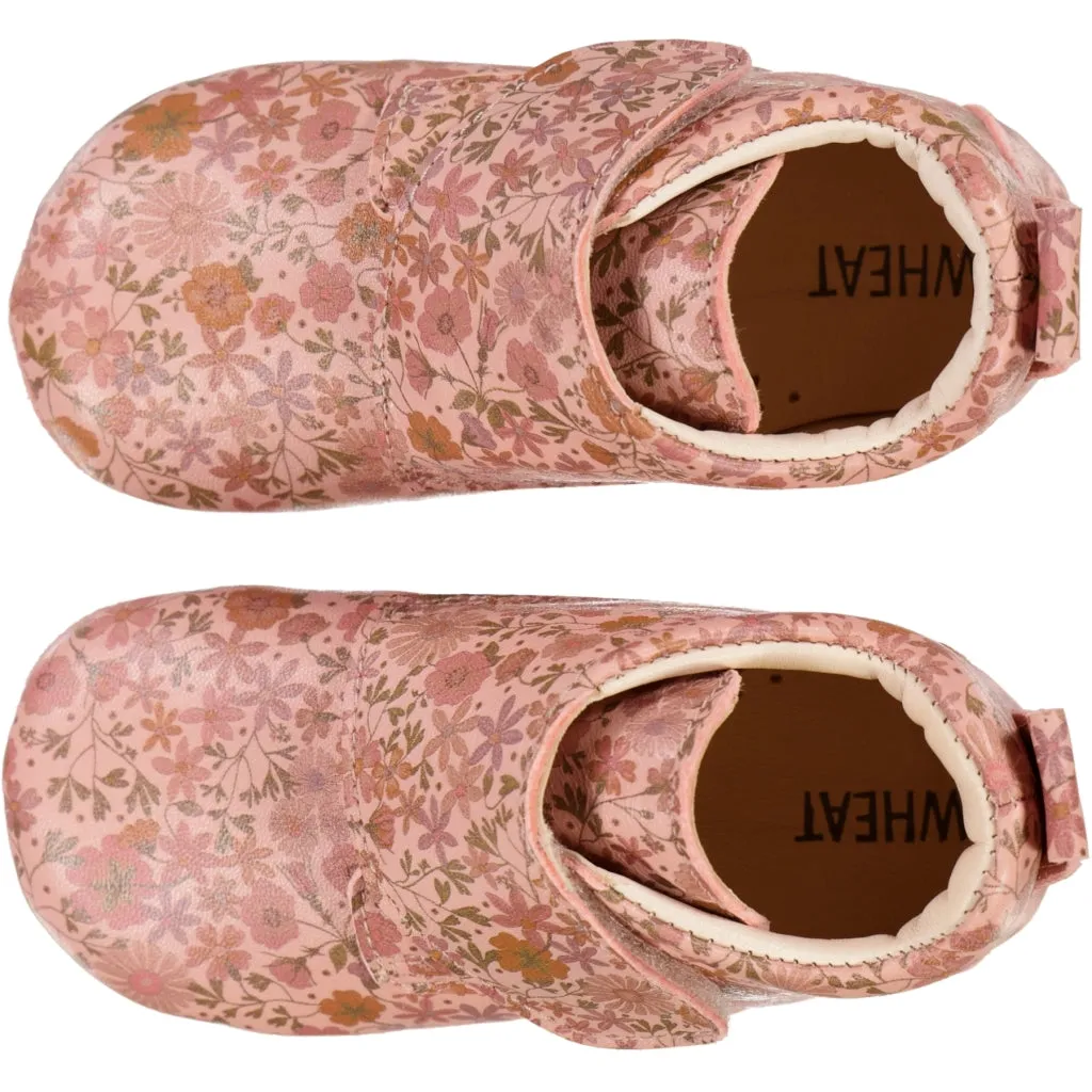 Dakota Print Indoor Shoe - rose sand flowers