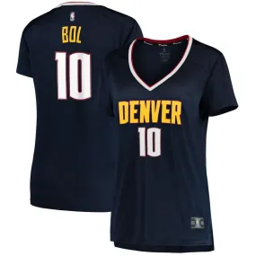 Denver Nuggets Bol Bol Fanatics Branded Replica Fast Break Icon Jersey Womens - Navy | Ireland A3824G0