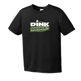 Dink Responsibly | Men's Short Sleeve Pickleball Shirt | 100% Polyester