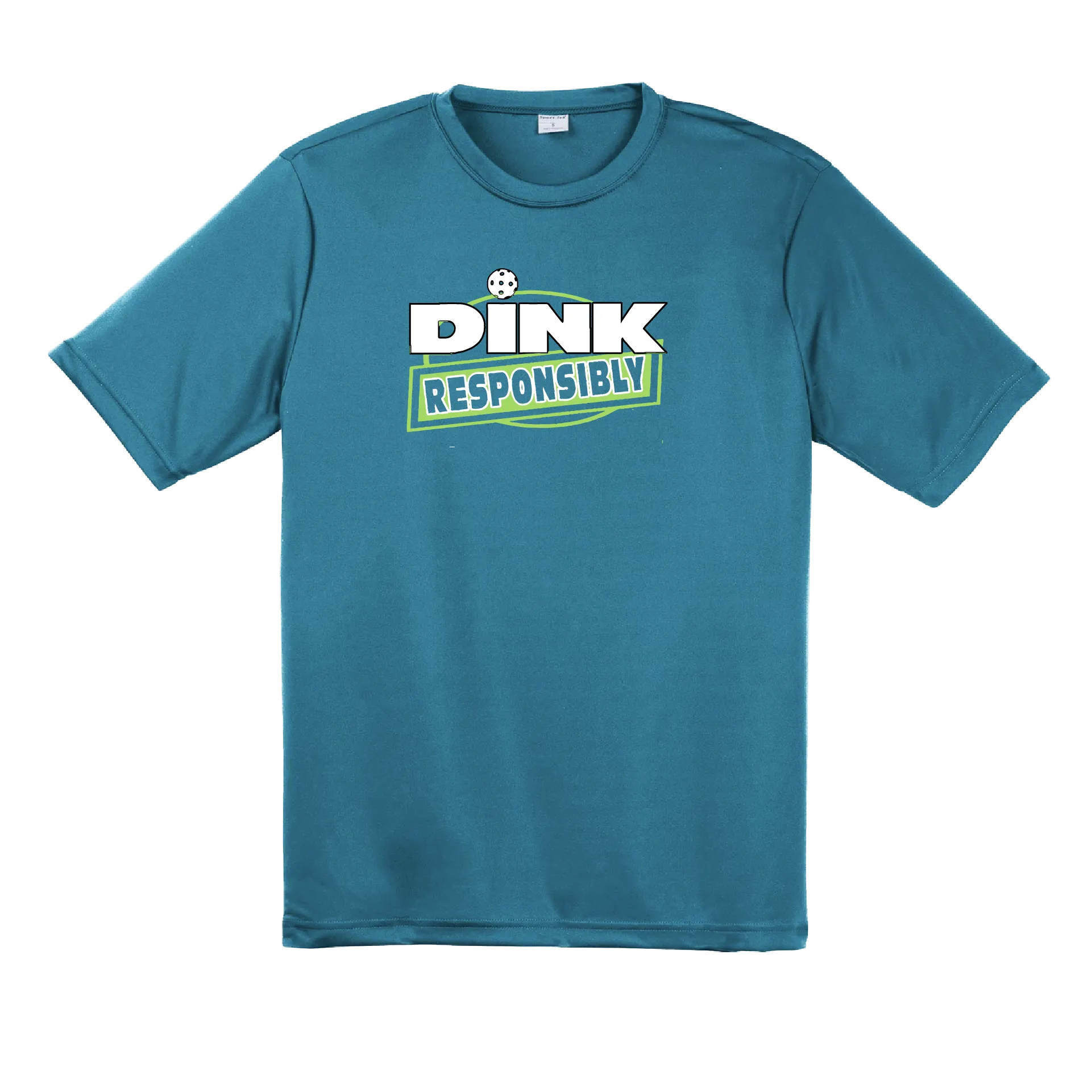 Dink Responsibly | Men's Short Sleeve Pickleball Shirt | 100% Polyester