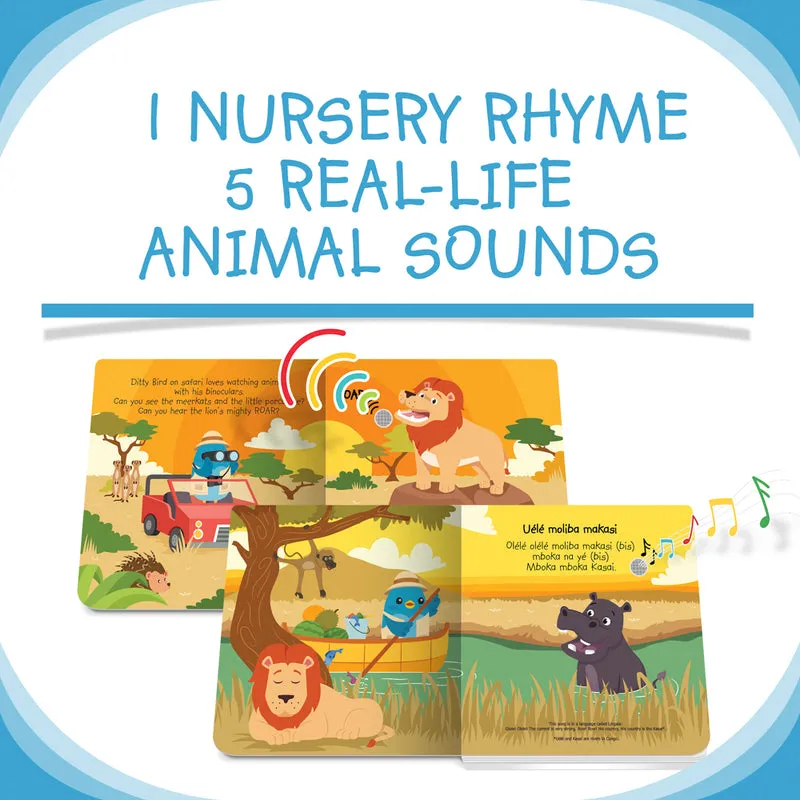 Ditty Bird Sound Board Book - Safari Animals