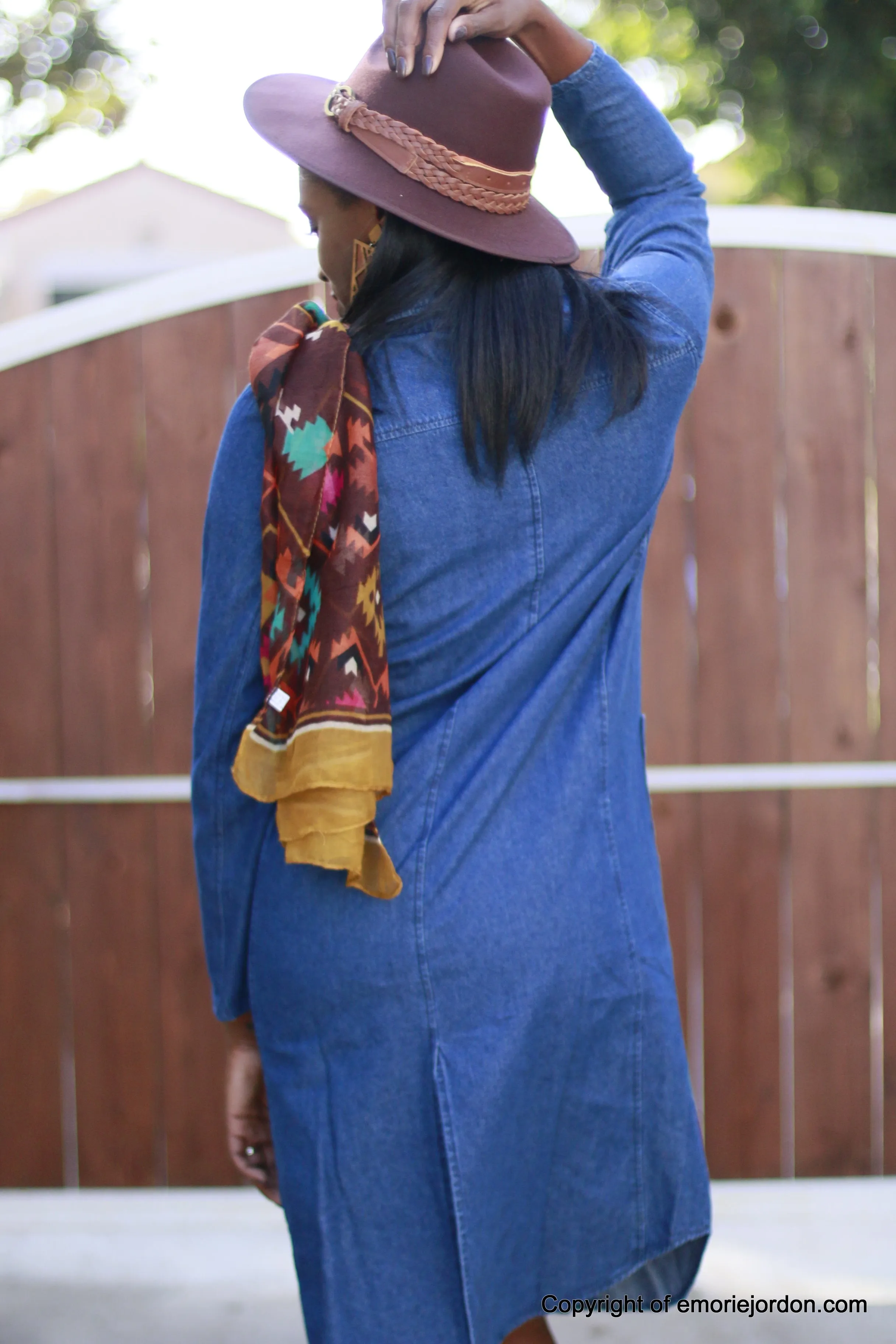 Double Breasted Denim Dress