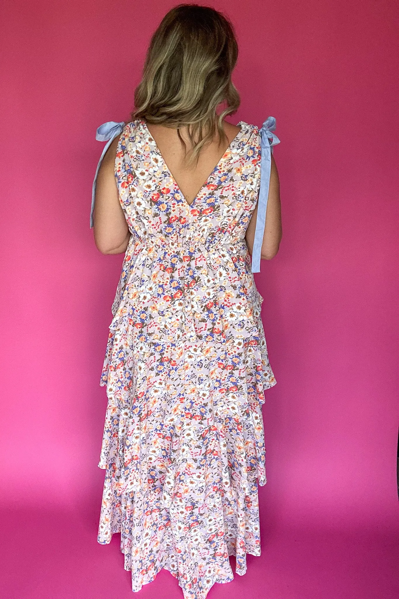 Dream Come True Tiered Maxi Dress - Rosey