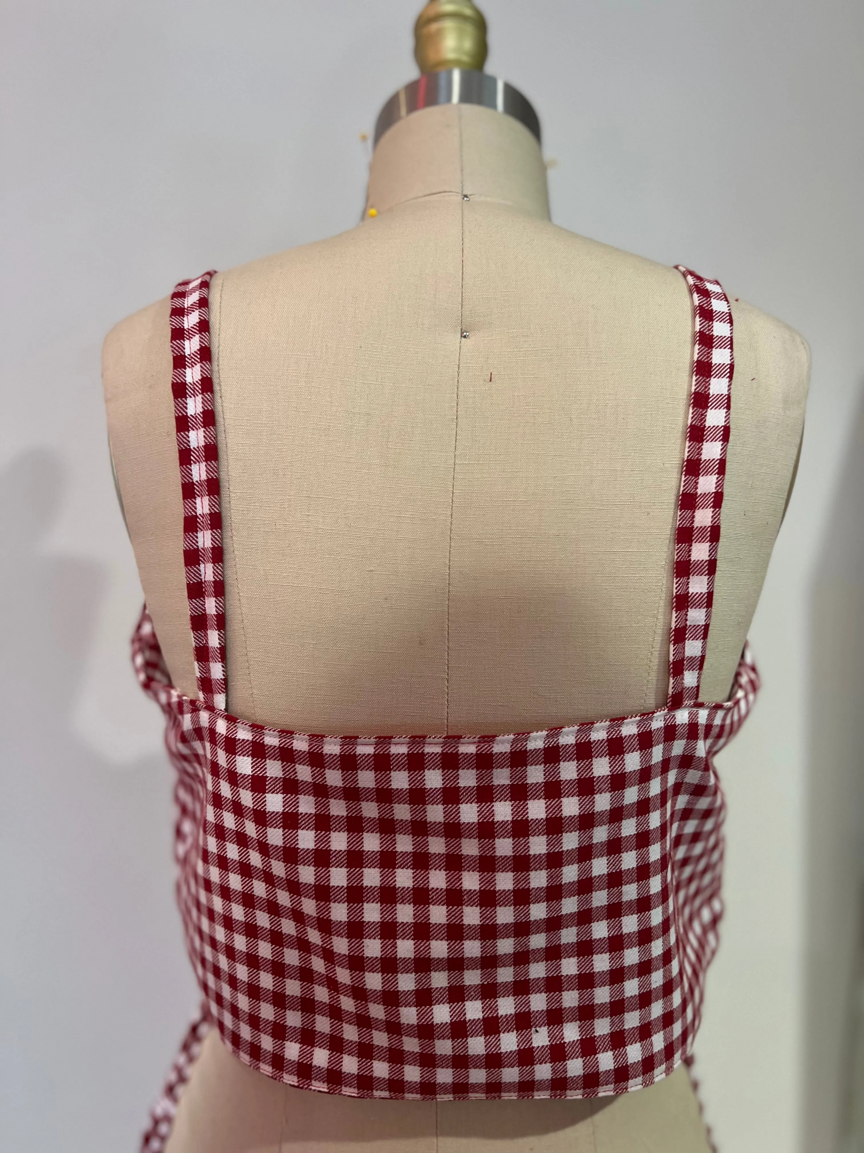 Emmylou Gingham Boxy Tank Top