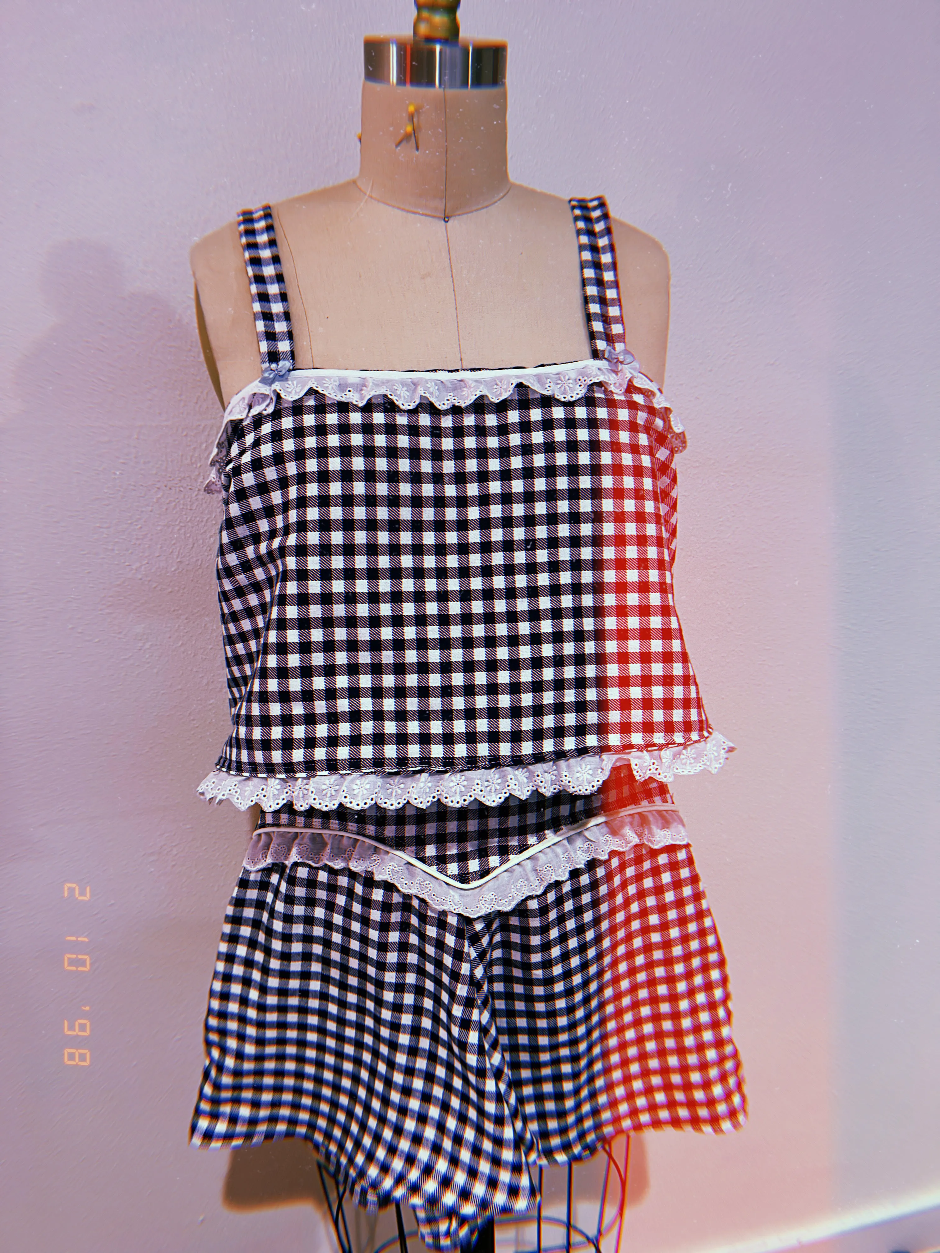 Emmylou Gingham Boxy Tank Top