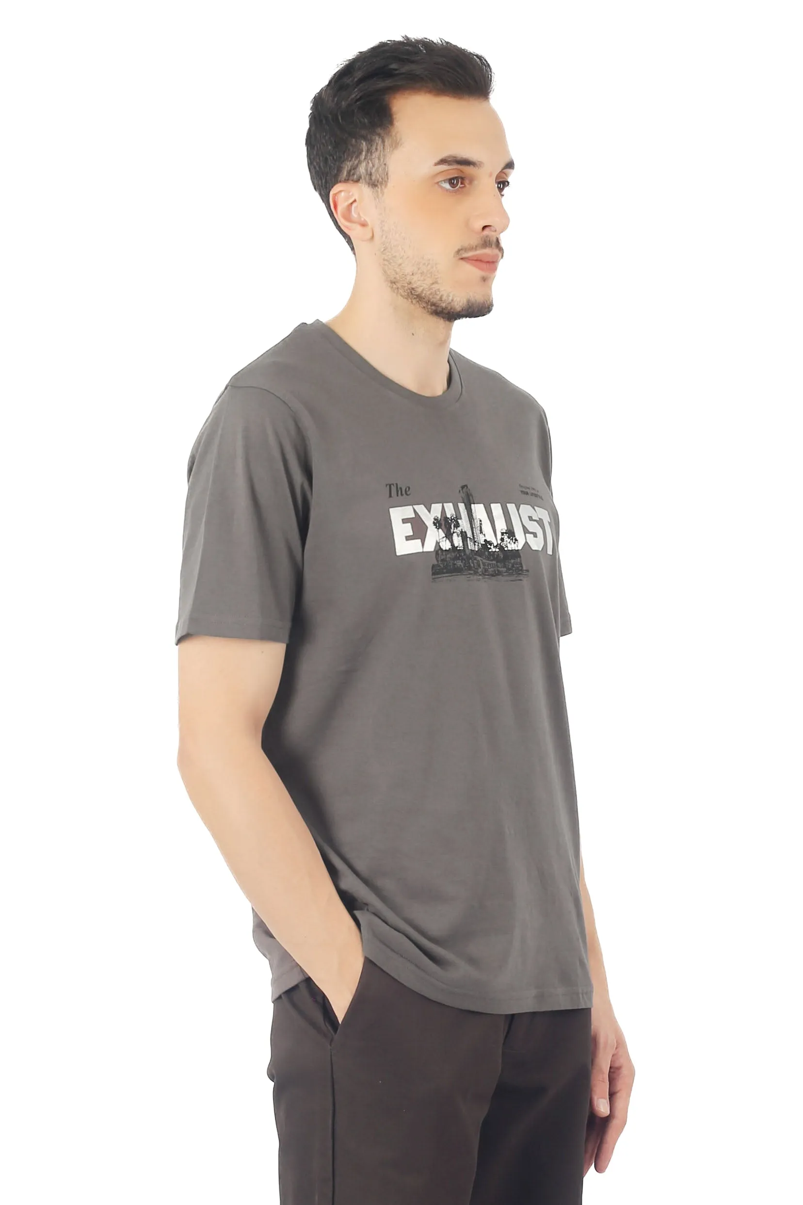 EXHAUST ROUND NECK T SHIRT [FREE CUT] 1647