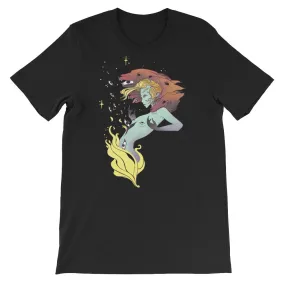 Fire Witch With Wolves, Unisex T-Shirt, Black