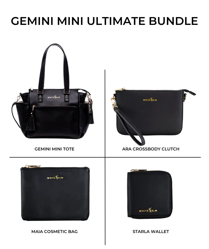 Gemini Mini Convertible Backpack - Black