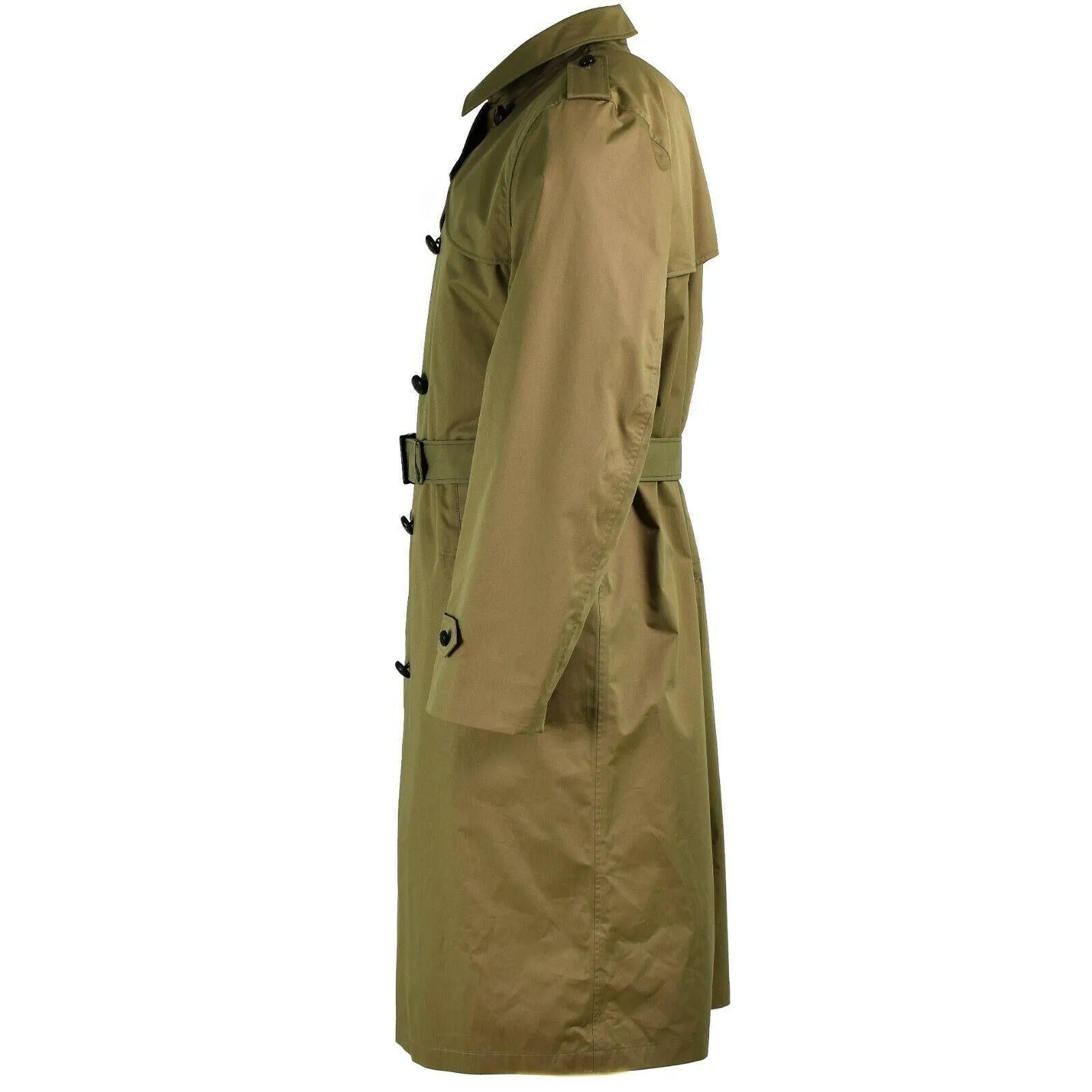 Genuine Dutch army Womens Coat Khaki long officer trench coat with lining NEW