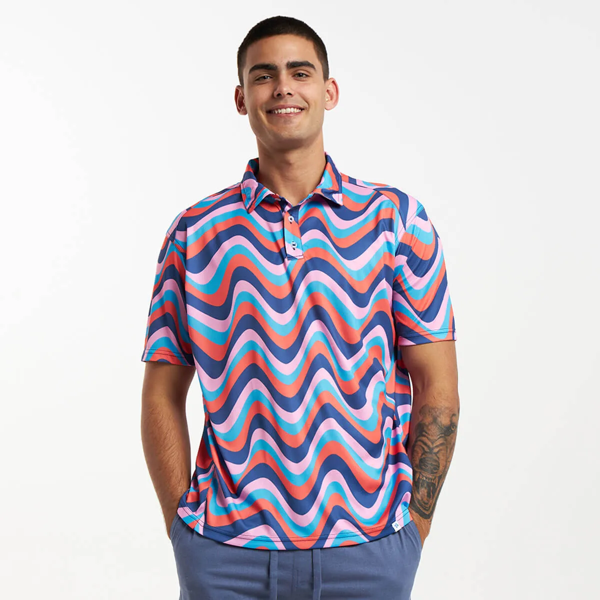 Golf Shirt - Retro Stripes | 80s