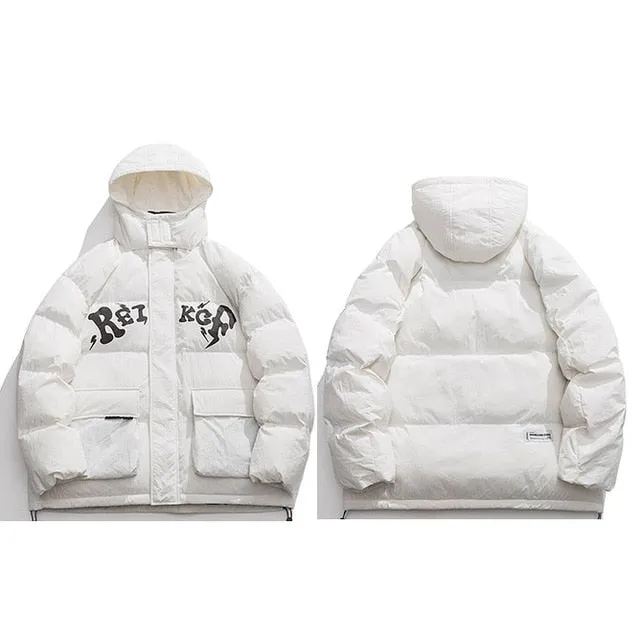 Graphic Puffer Coat