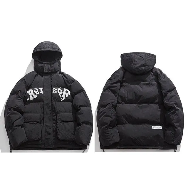 Graphic Puffer Coat