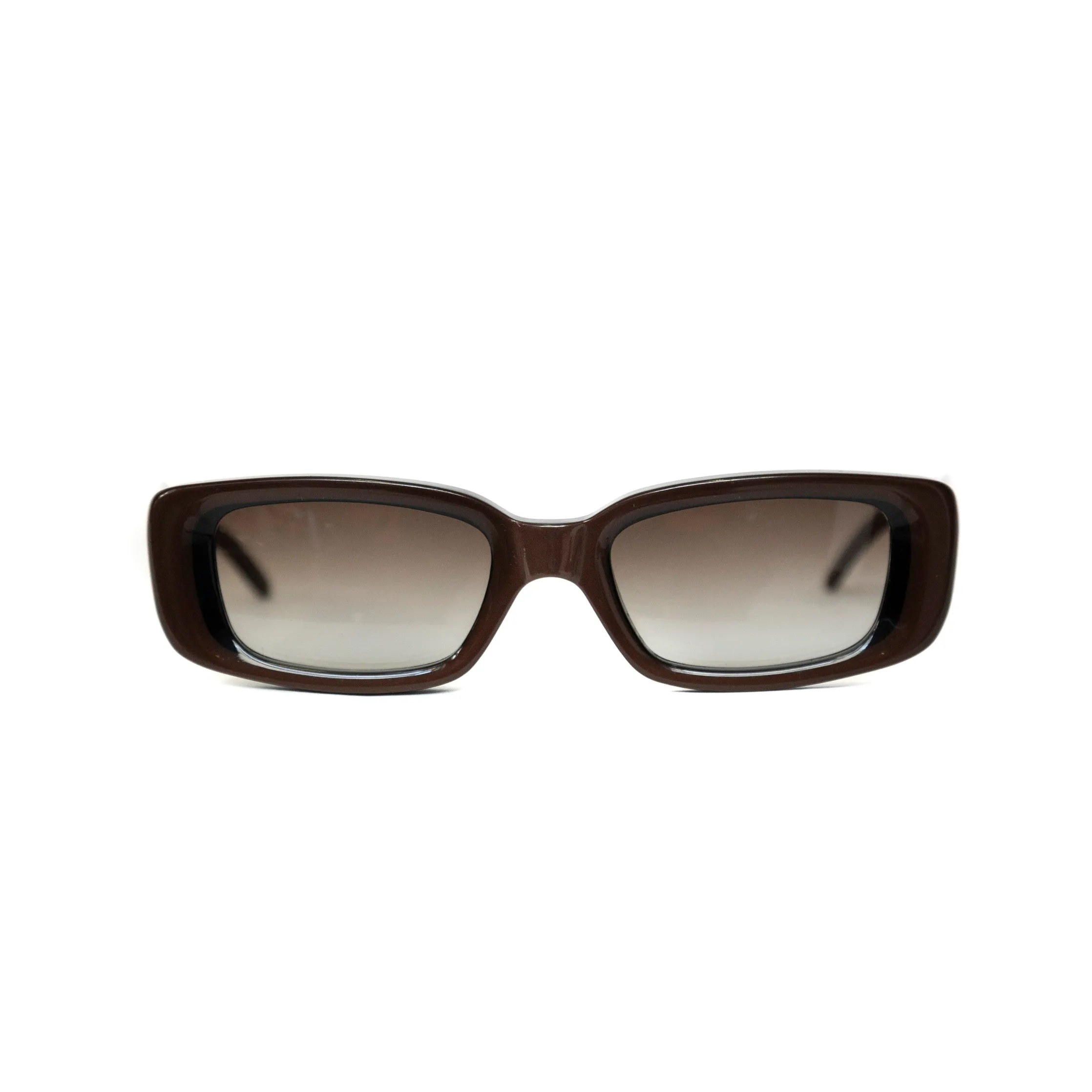 Gucci Brown Rectangular Oval Vintage Sunglasses