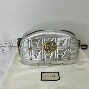 Gucci Pearl Studded GG Marmont Camera Bag