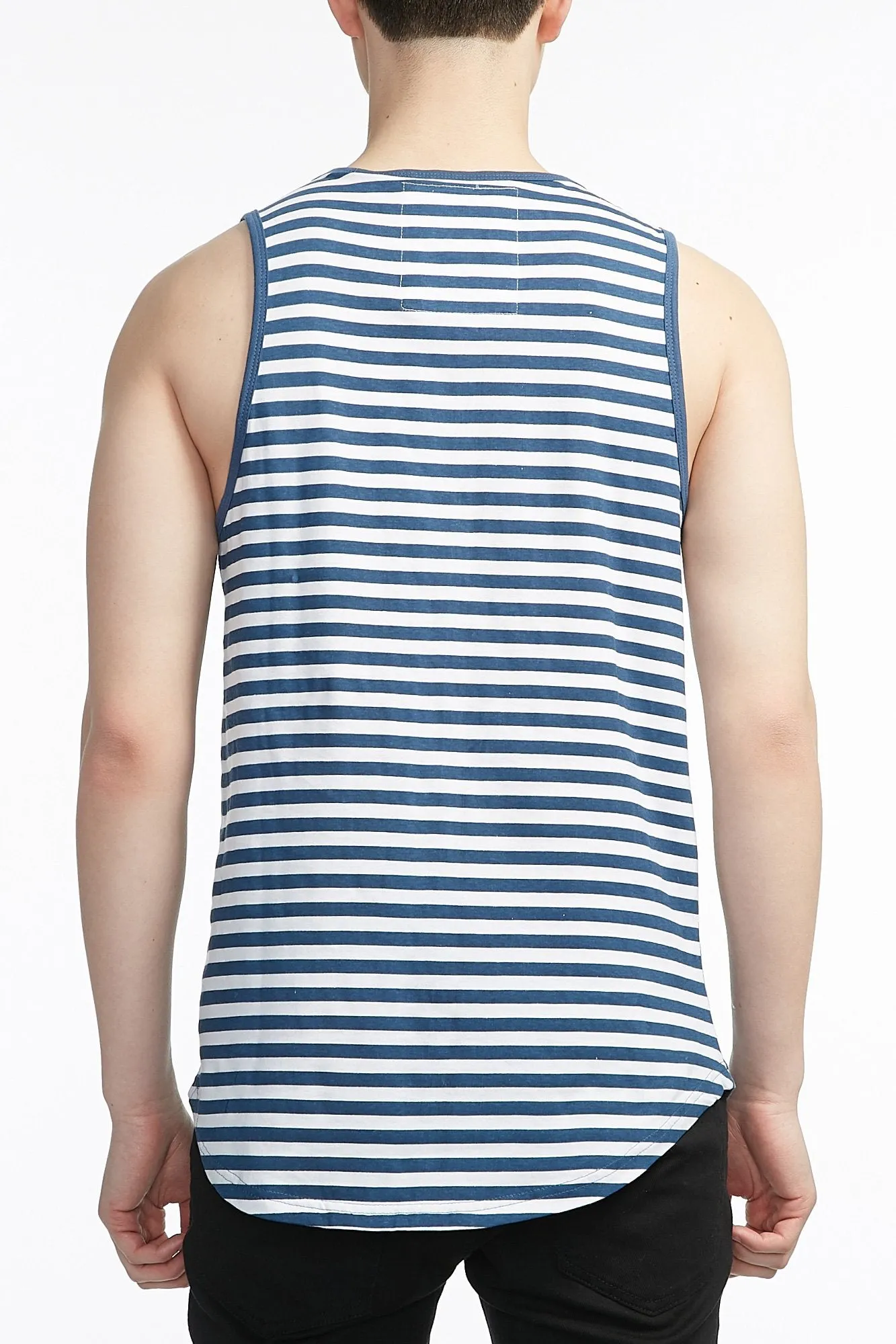 Guys Striped Pocket Tank