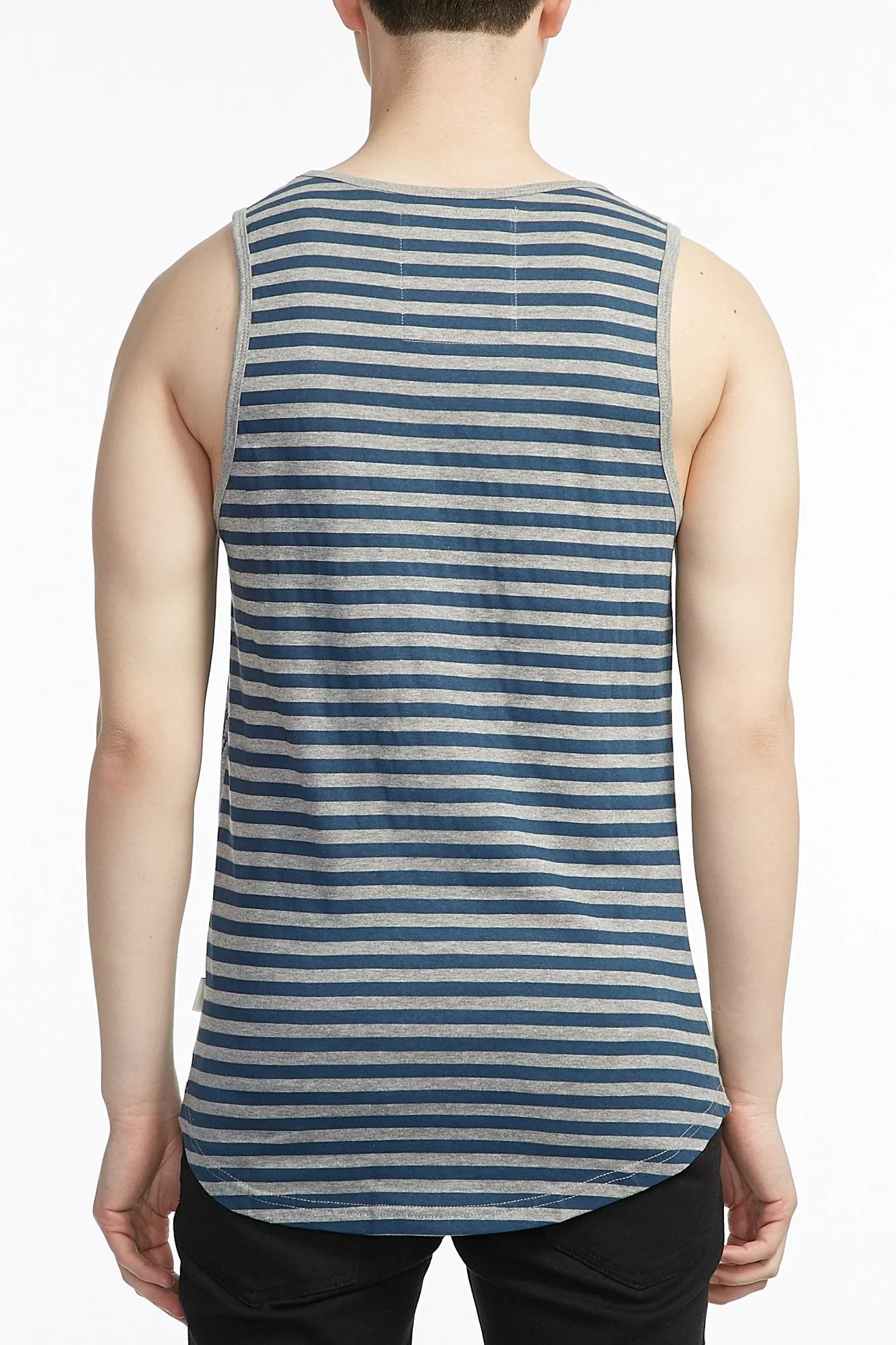 Guys Striped Pocket Tank