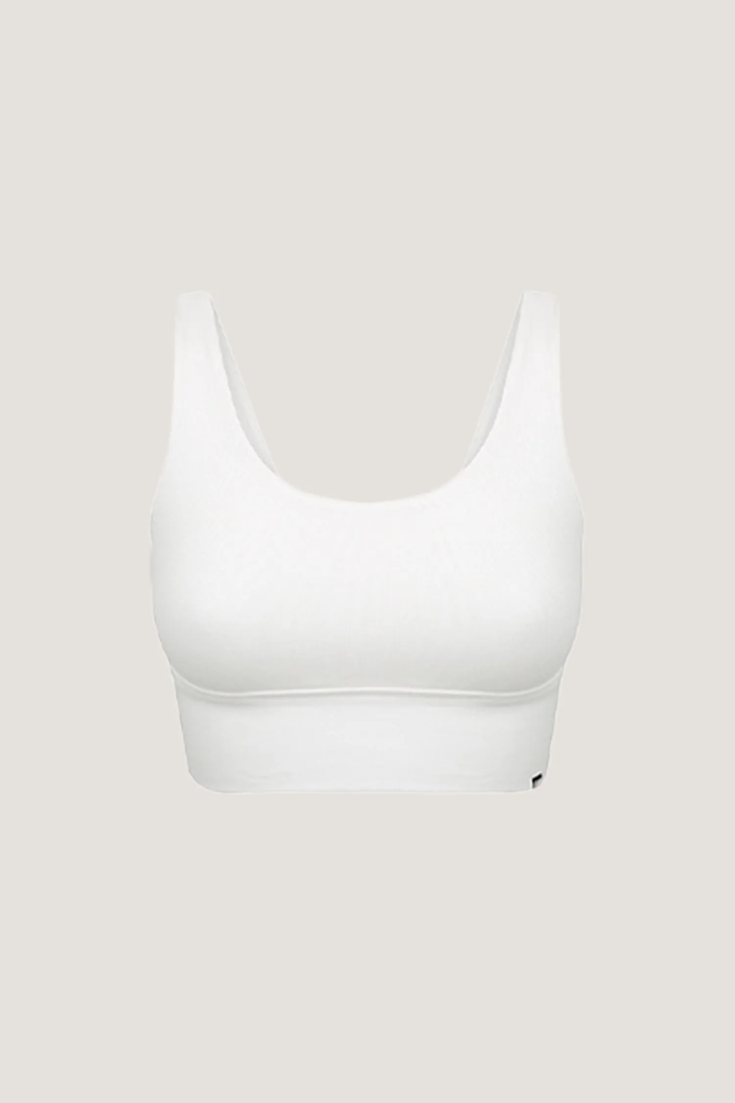 HARLOW ORGANIC COTTON LONGLINE CROP - IVORY RIB