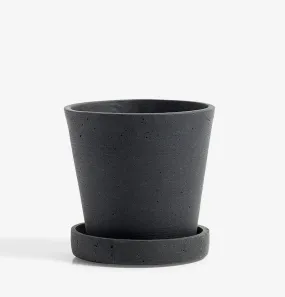 HAY Small Flowerpot with Saucer - Black