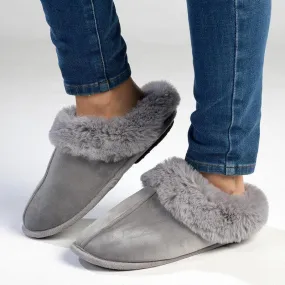 Hush Puppies Virginia Open Back Slippers - Frost Grey