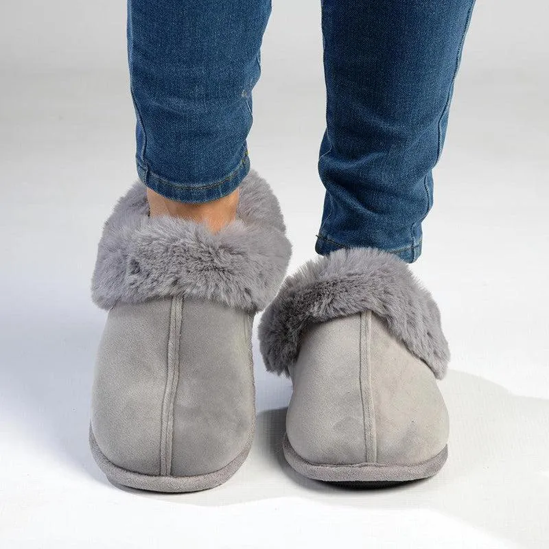 Hush Puppies Virginia Open Back Slippers - Frost Grey