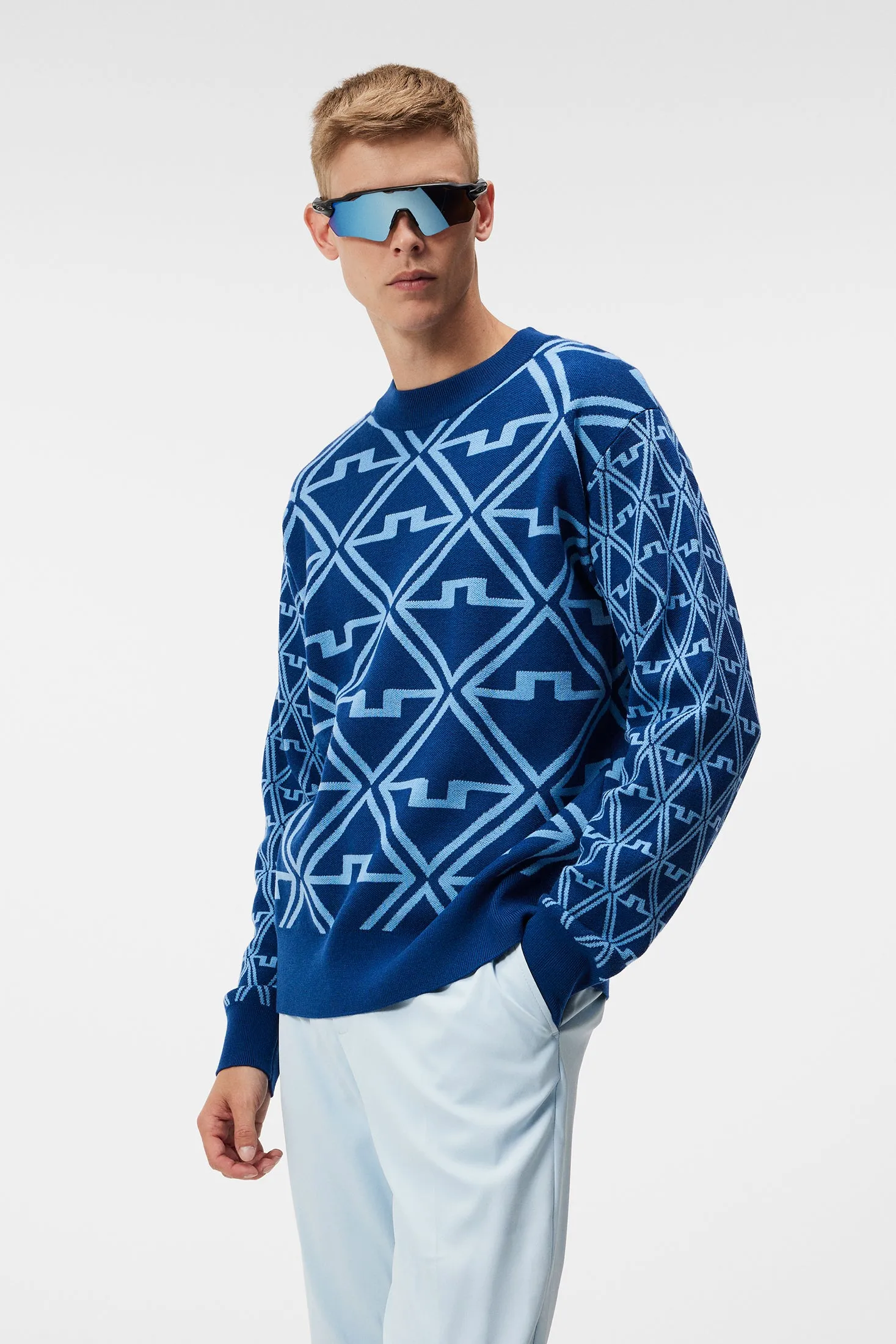 Isaac Jacquard Knitted Sweater