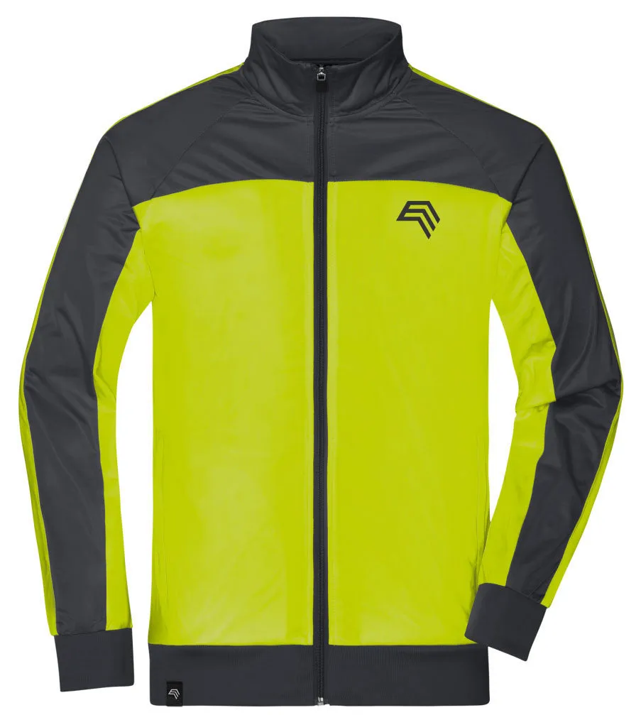 JAN 0486 ― Bi-color Sportjacke - Gelb Grün / Carbon Grau