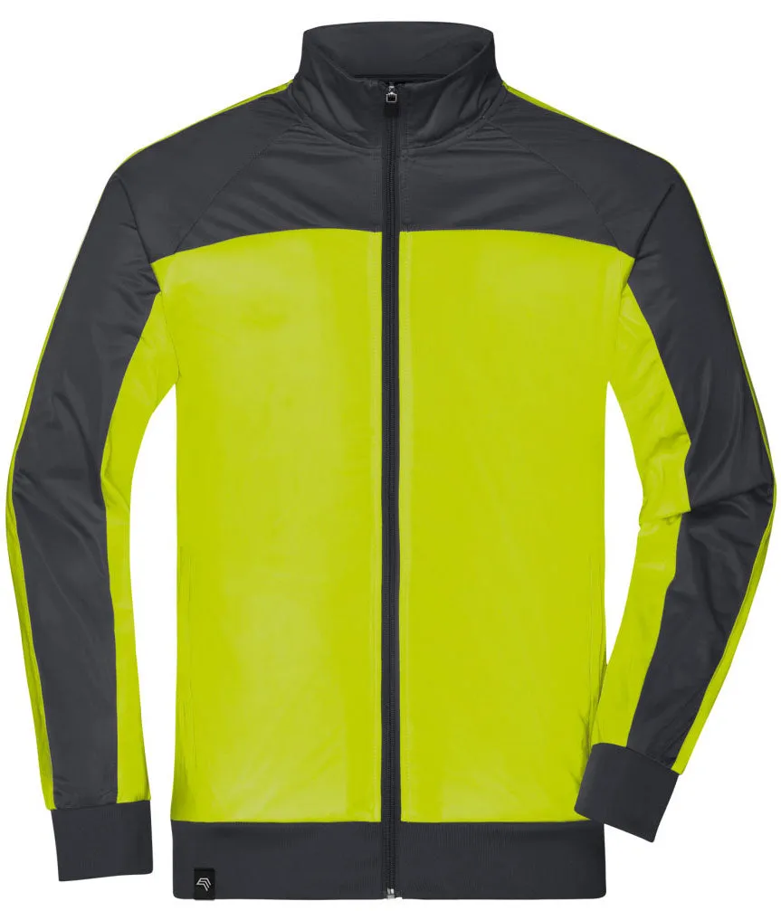 JAN 0486 ― Bi-color Sportjacke - Gelb Grün / Carbon Grau