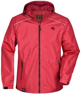 JAN 1118 ― Windbreaker Rain Jacket - Rot / Schwarz