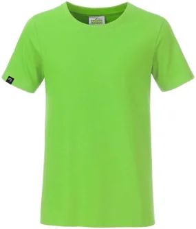 JAN 8008B ― Kinder/Jungen Bio-Baumwolle T-Shirt - Lime Grün