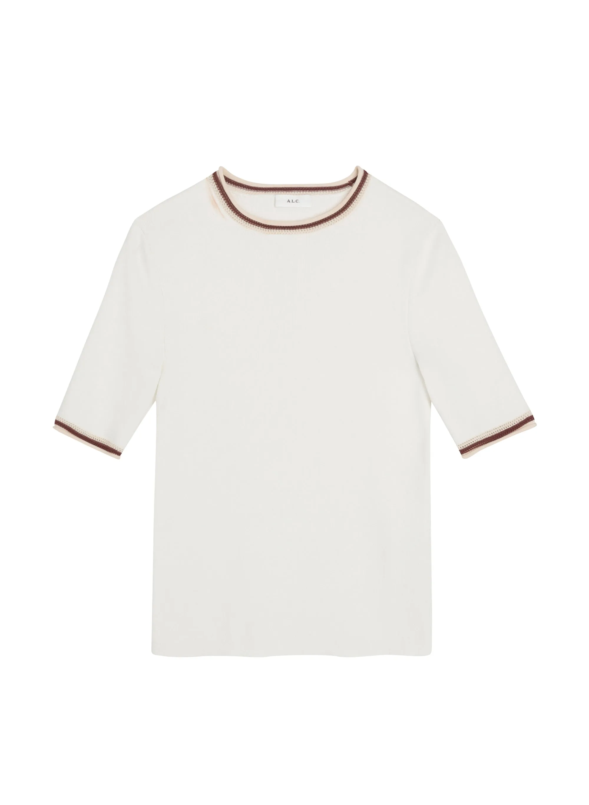 Janie Contrast Trim Knit Top