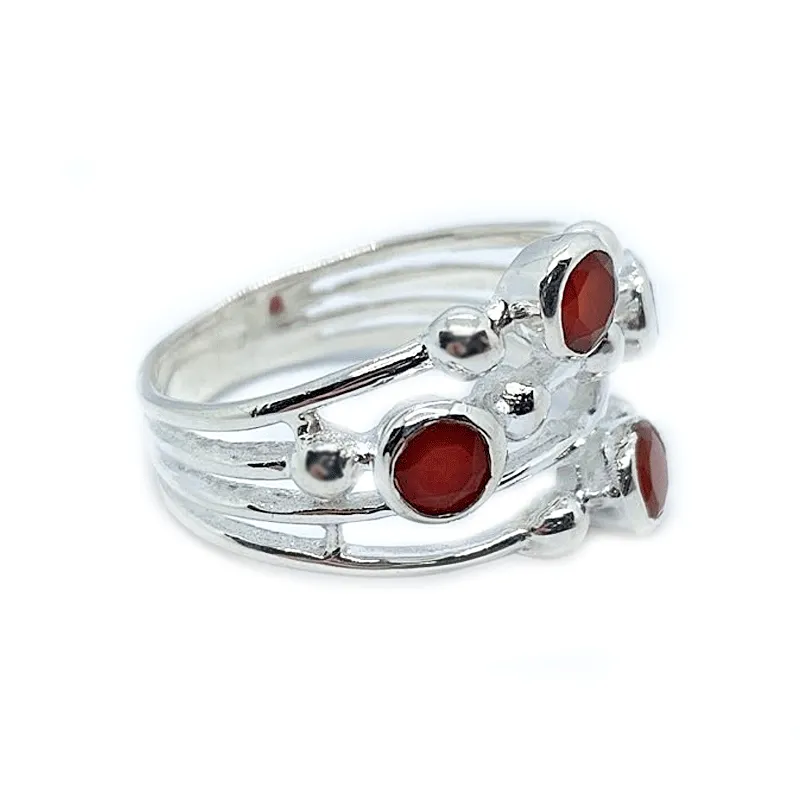 Kajel Carnelian Multi Stone Ring