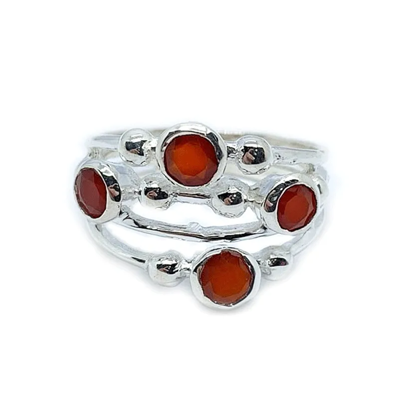 Kajel Carnelian Multi Stone Ring