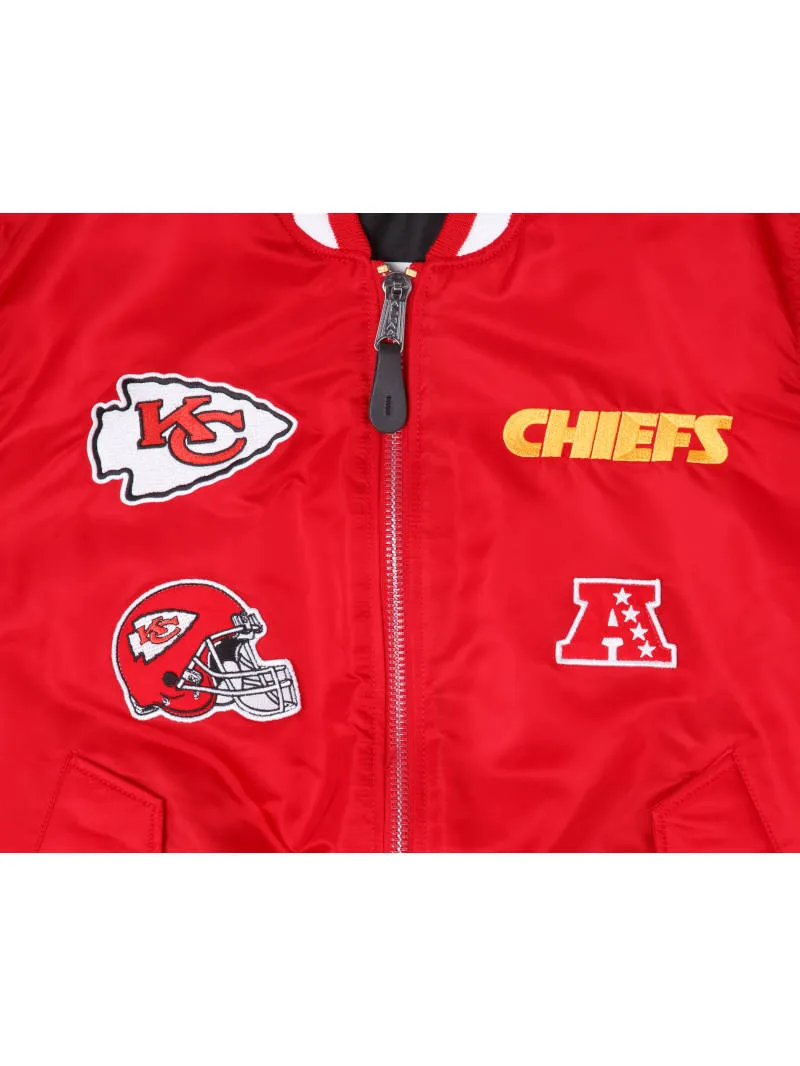 KANSAS CHIEFS X ALPHA X NEW ERA MA-1 BOMBER JACKET