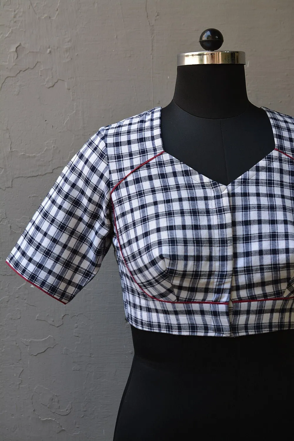 Katori Saree Blouse - Checks