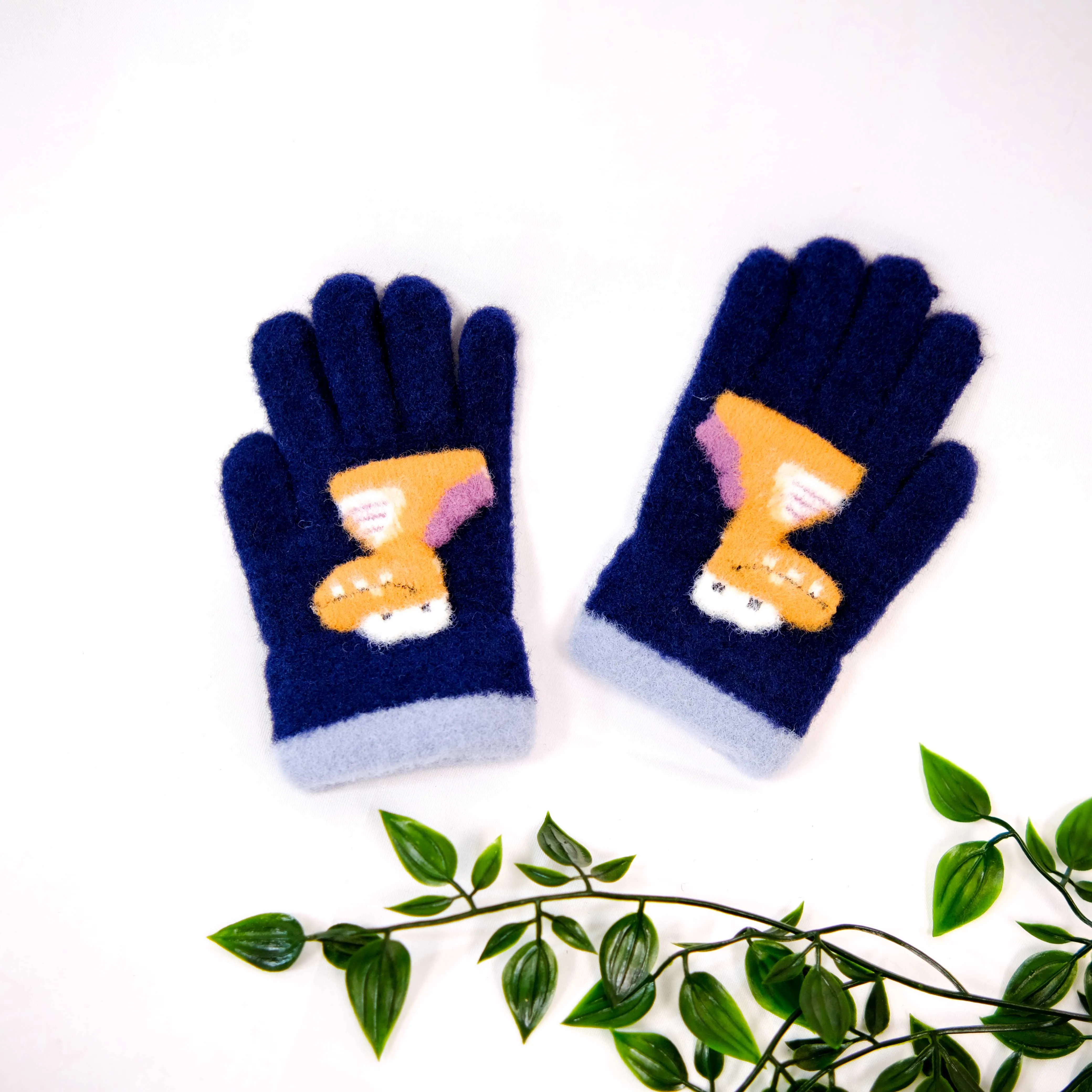 Kids Dino Fleece Lined Gloves