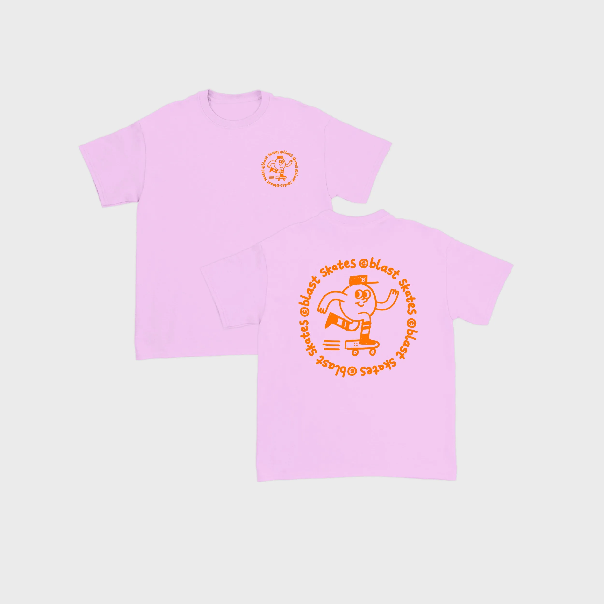 KIDS PINK ROUND LOGO T-SHIRT