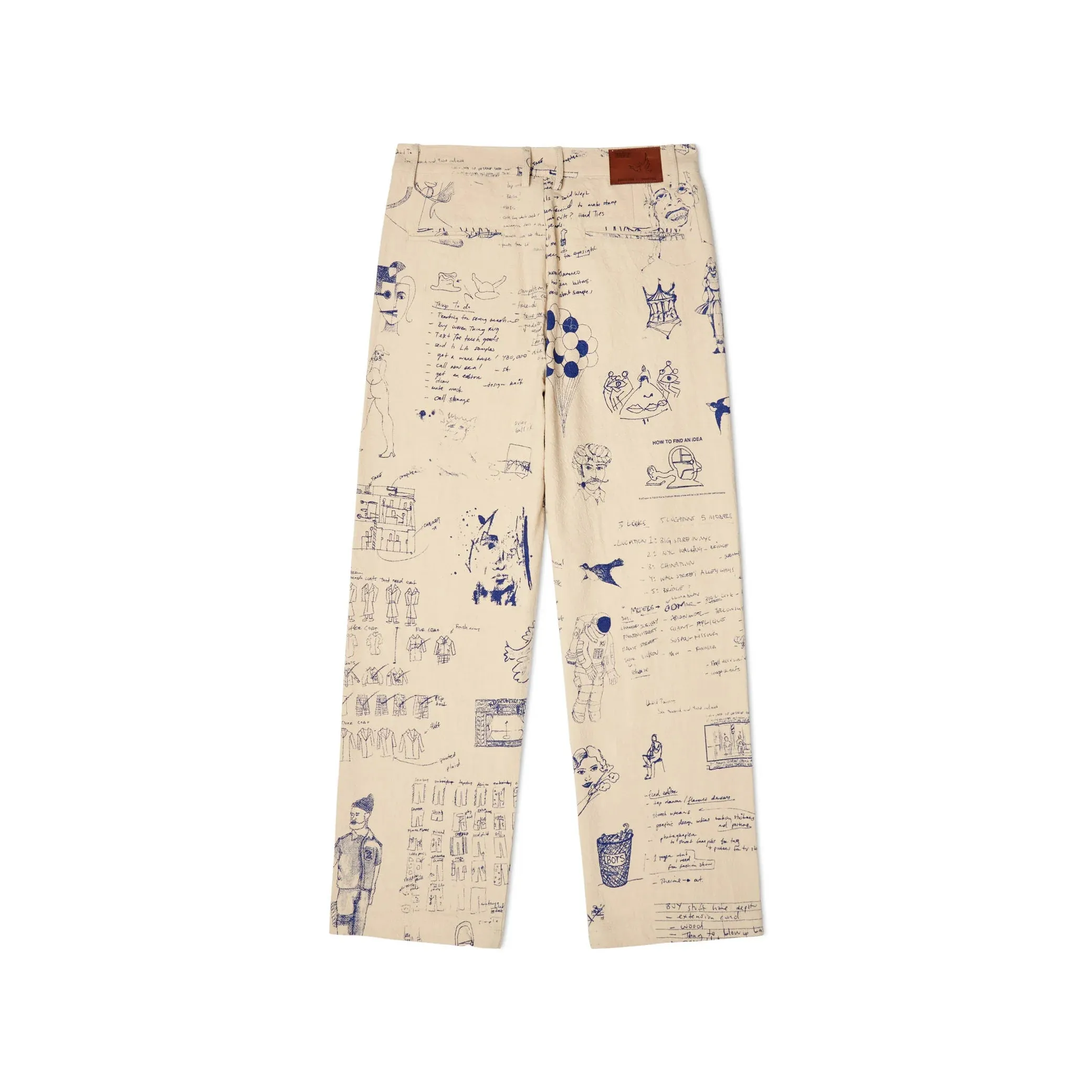 Kidsuper Doodles Denim pants-Tan