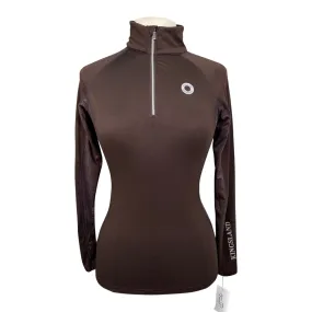 Kingsland 1/2 Zip L/S Training Shirt in Brown - Women's Small