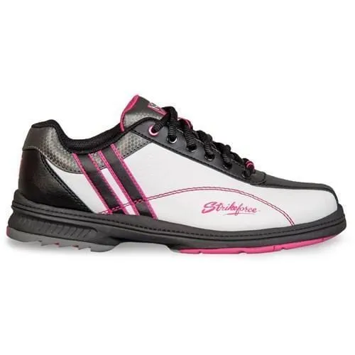 KR Womens Starr Right Hand Bowling Shoes White/Black/Pink